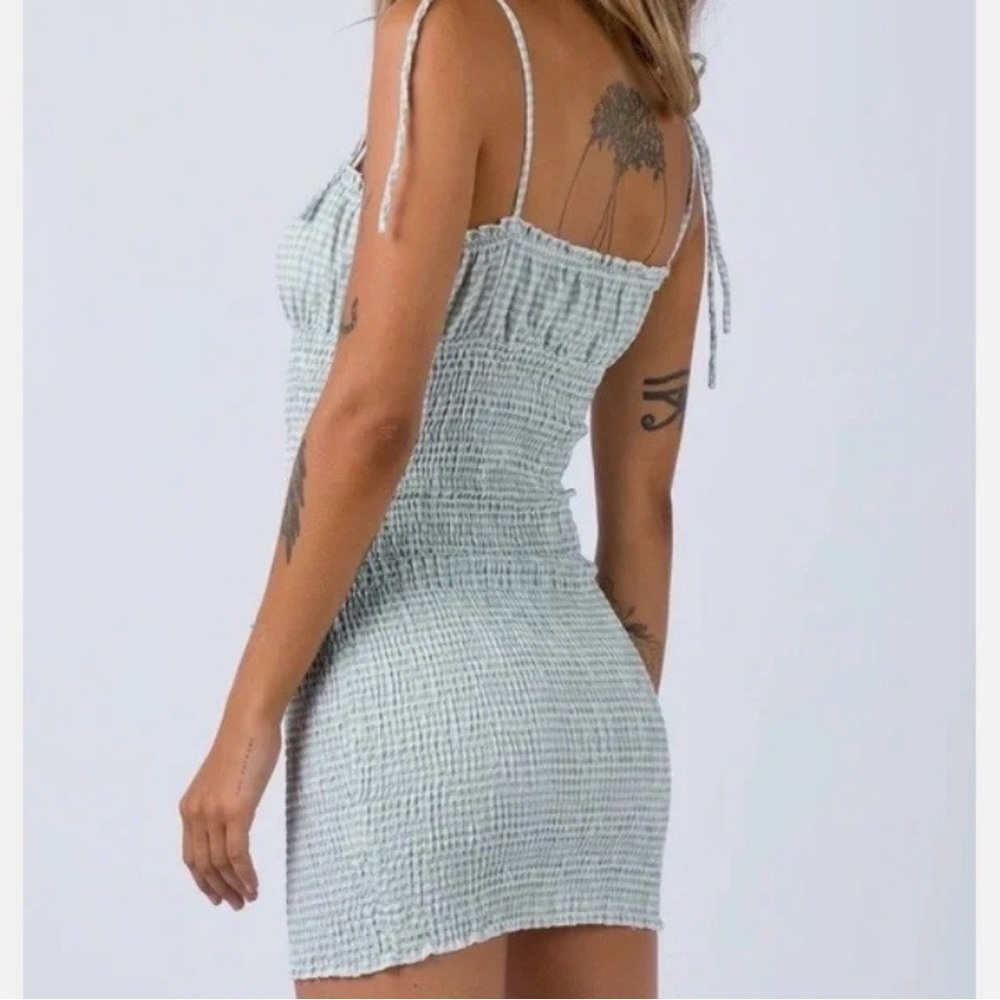 Princess Polly Light Gray/Olive Green Mini Dress - Picture 7 of 7